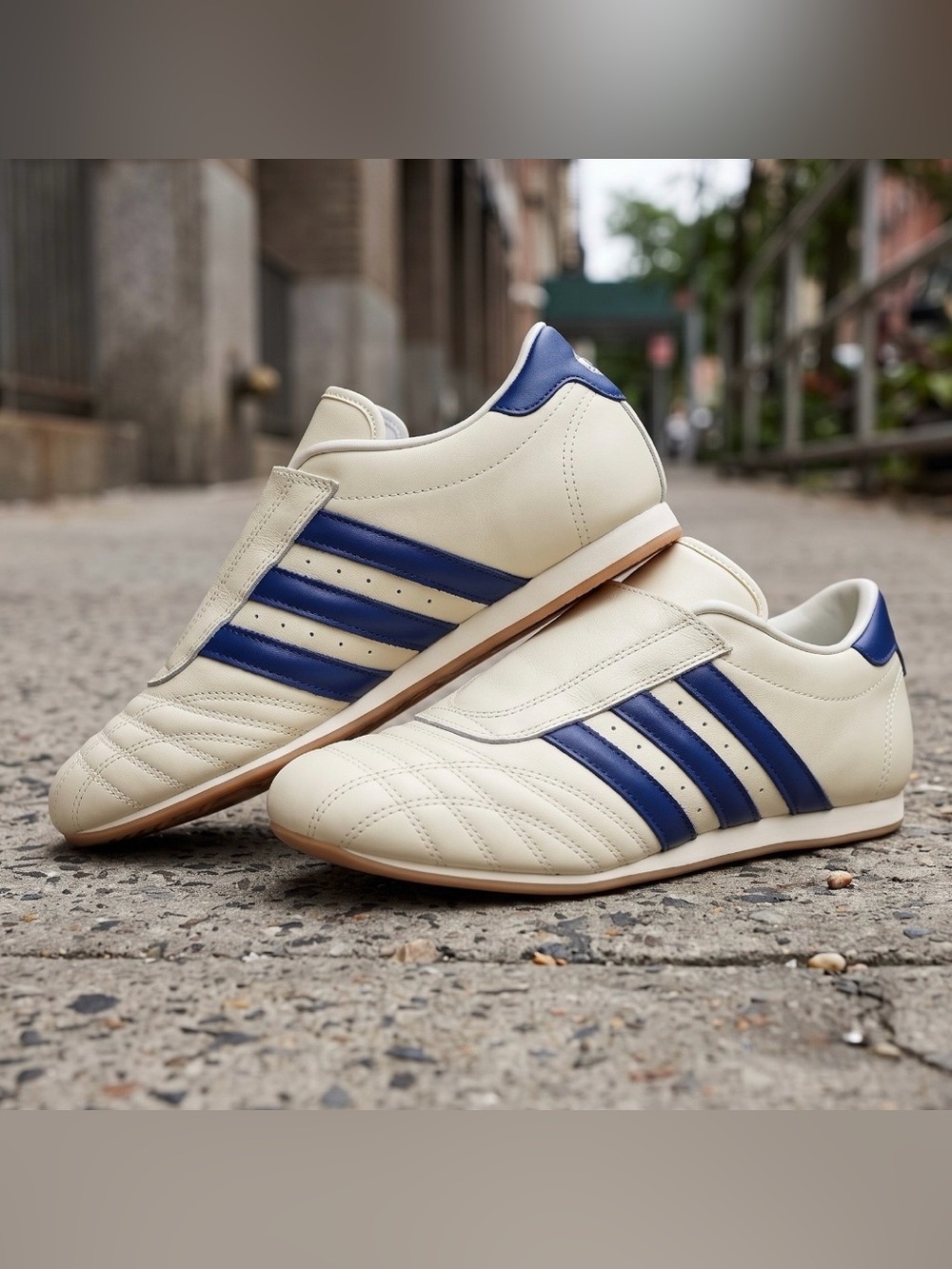 Adidas Leather Taekwondo Sneaker Shoes - JS4528 - Cream White - Size 8 (NWT)